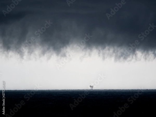 Fototapeta Oil Platform with Storm Clouds 4