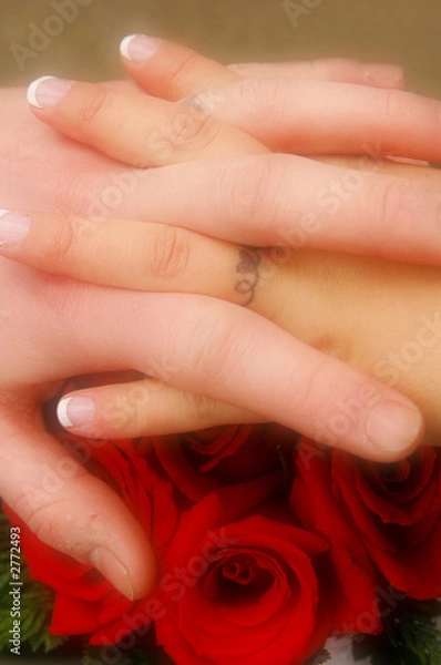 Obraz romantic and seductive hands