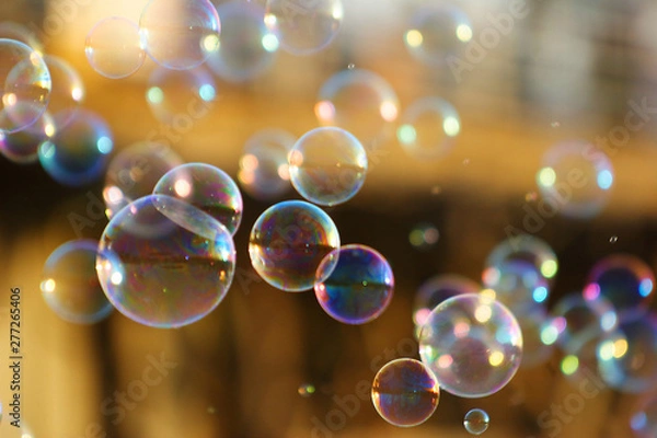 Fototapeta Soap bubbles in air