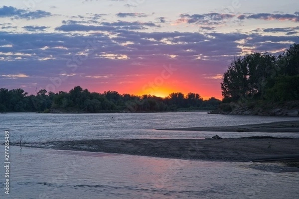 Obraz Zachód słońca nad Wisłą