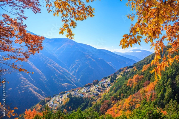 Obraz 秋の下栗の里　長野県飯田市　遠山郷