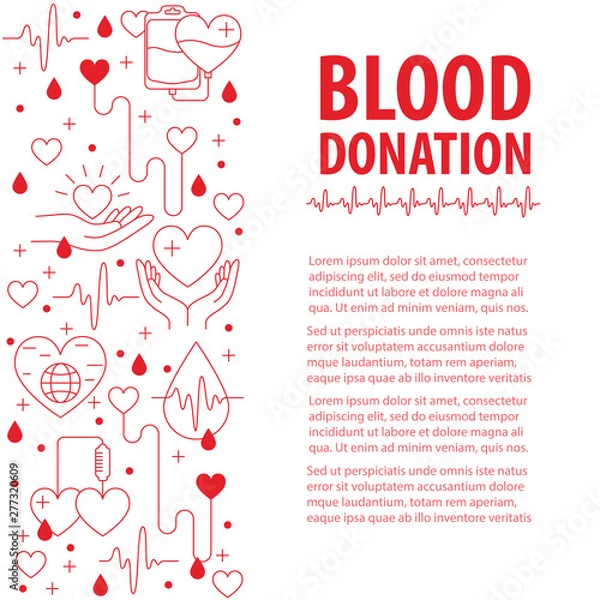 Obraz Donation Blood template