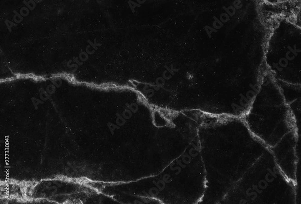 Fototapeta Black marble natural pattern for background, abstract natural marble black and white for design.