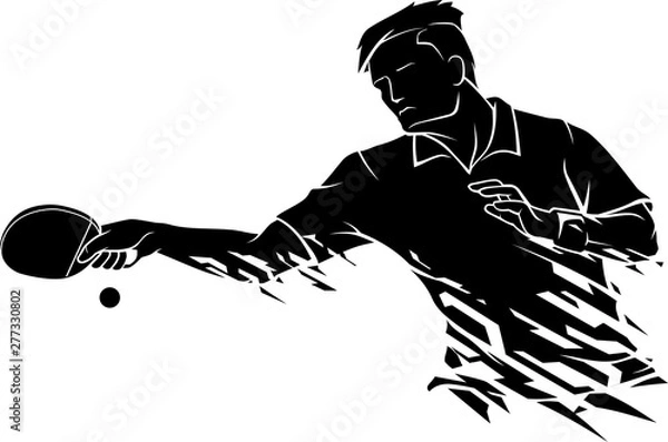Obraz Abstract Table Tennis Player