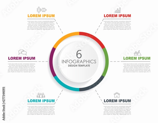Fototapeta Infographic design template with place for your data. Vector illustration.