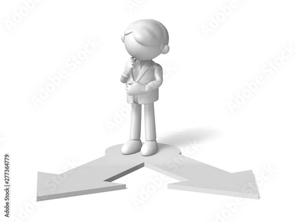 Obraz 岐路に立つビジネスマン