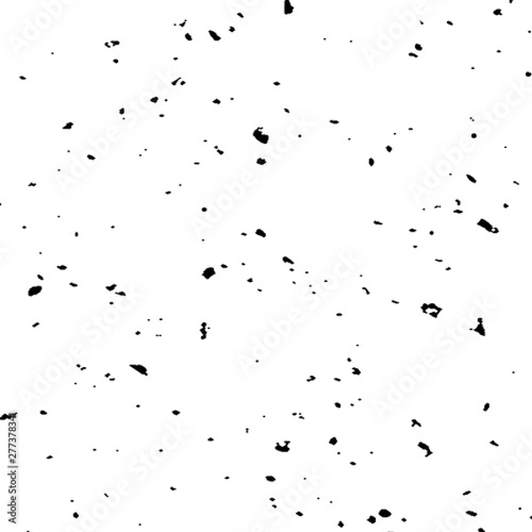 Obraz Grunge black and white urban style illustration. Abstract texture crack, lines, points. Dark background monochrome