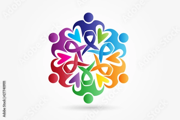 Obraz Awareness teamwork people logo vector