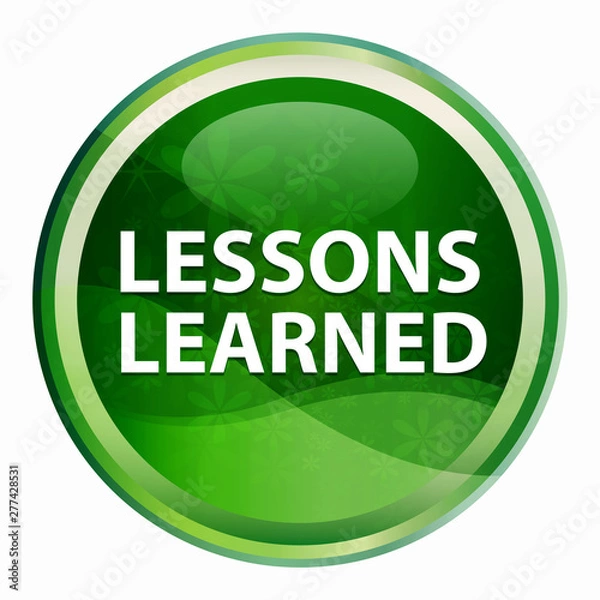 Fototapeta Lessons Learned Natural Green Round Button