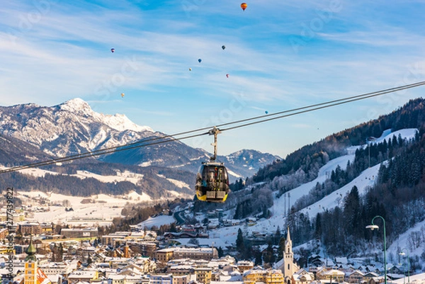 Obraz The baloons over Schladming - skiing heart of the Schladming-Dachstein region, Styria, Austria, Europe