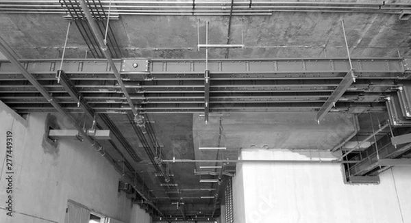 Obraz Installation of utility lines on the building