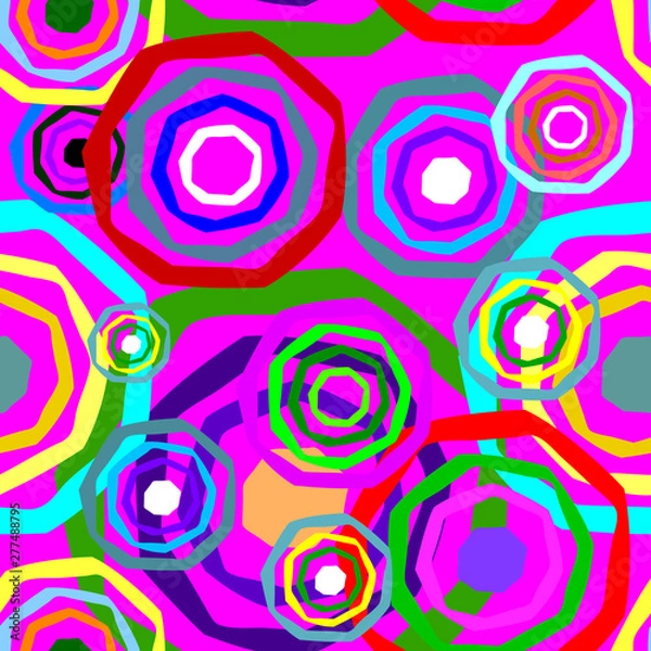 Fototapeta Memphis seamless pattern in the style of 80's.