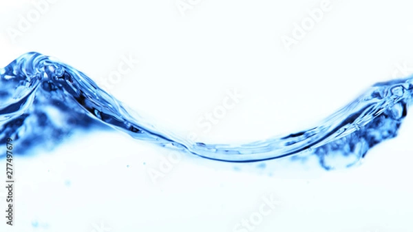 Fototapeta Water wave splash isolated on white background