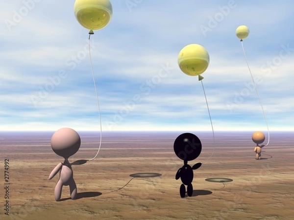 Obraz children in desert