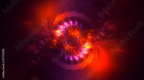 Obraz 3D rendering abstract round light background