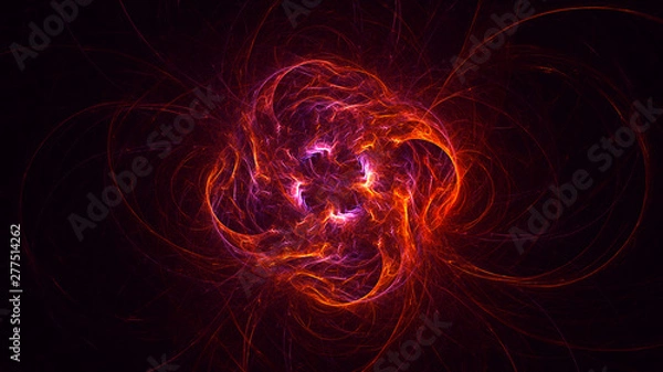 Fototapeta 3D rendering abstract circle light background