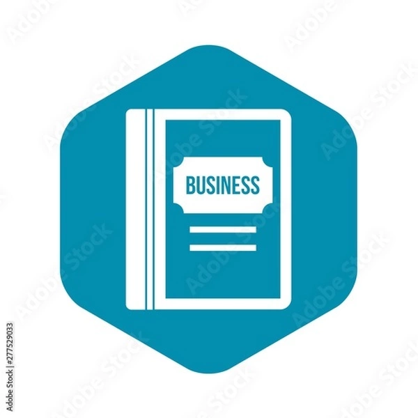 Fototapeta Business book icon. Simple illustration of business book vector icon for web