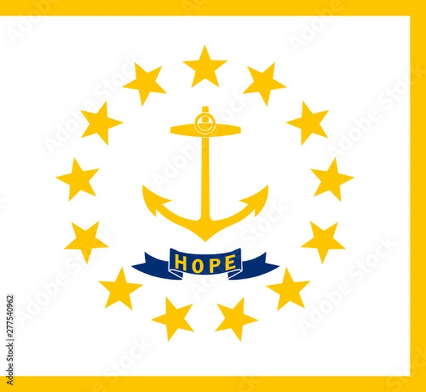 Obraz Rhode Island state flag. Vector illustration