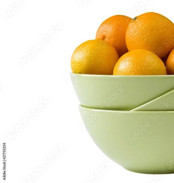 Obraz Part of a bowl with tangerines