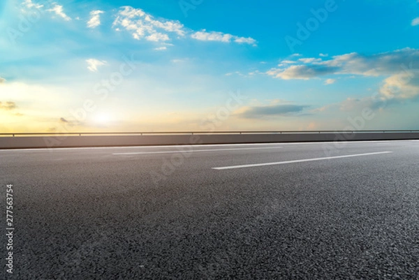 Fototapeta Urban Road and Sky Cloud Landscape..