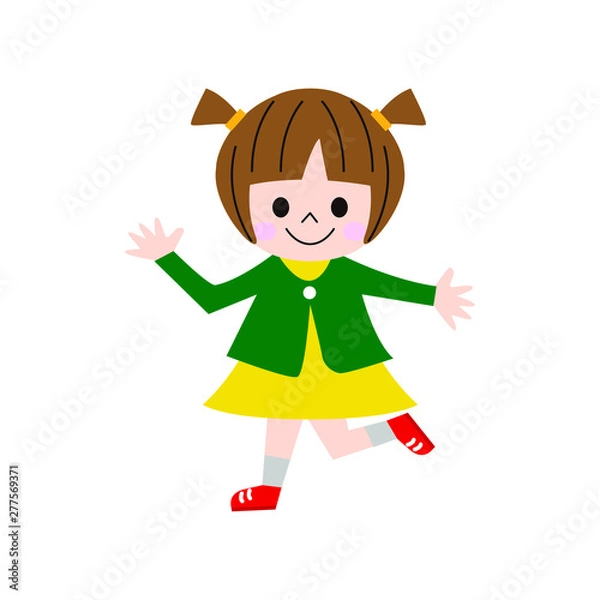 Fototapeta おでかけする女の子