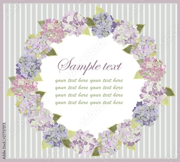 Fototapeta Decorative framework. Hydrangea.