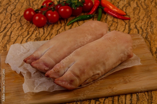 Fototapeta Raw pig's hoof