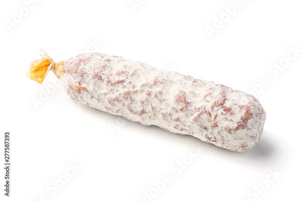 Obraz Dry sausage isolated on white background