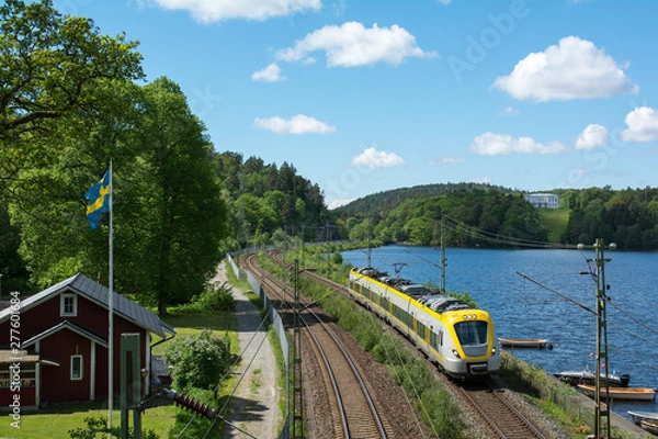 Obraz Train on the west coast in Sweden