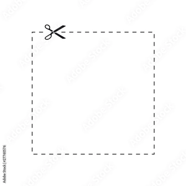 Obraz Ciseaux, pointillés