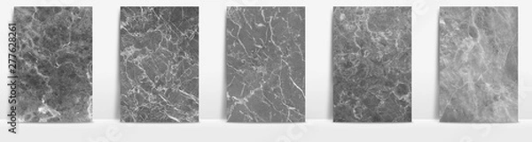 Fototapeta Marble collection abstract pattern texture grey background.