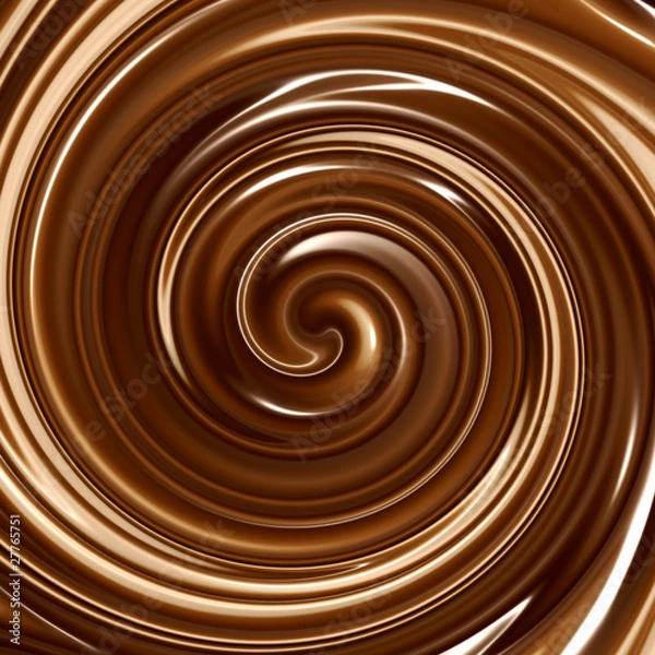Fototapeta Creamy chocolate spiral