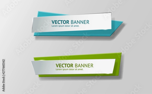 Obraz Vector infographic origami banners set.