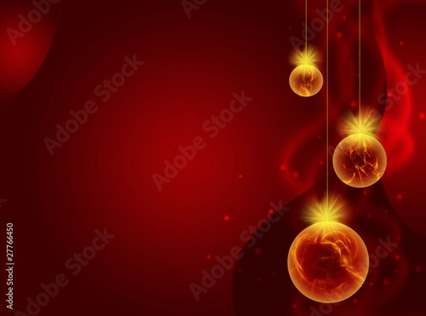 Obraz New Year background with Christmas balls