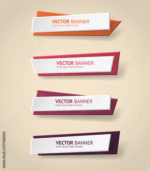 Fototapeta Vector infographic banners set