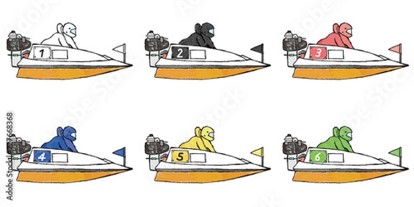 Obraz 競艇イラスト