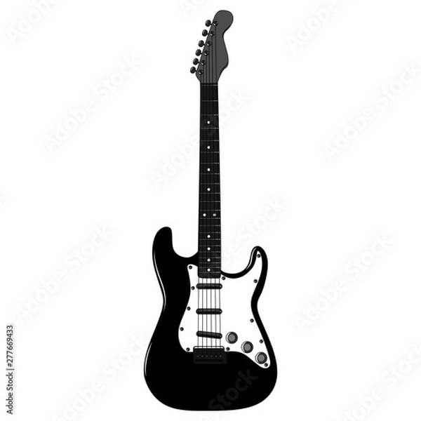 Obraz Electric guitar. Vector image on white background.