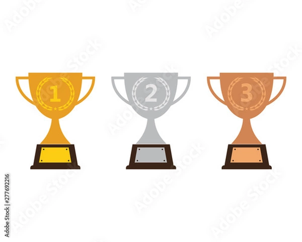 Obraz Trophy cup vector icon winner symbol
