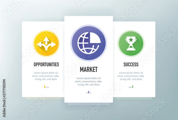 Fototapeta Investment Icons for Website and mobile app onboarding screens vector template stock illustration