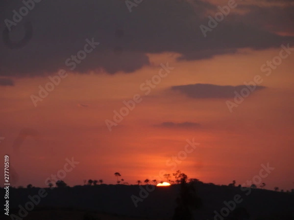 Obraz sunset in city