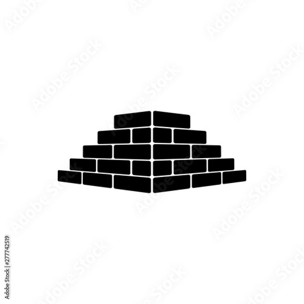 Obraz brick icon template vector illustration - vector