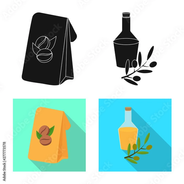 Fototapeta Vector design of and historic icon. Set of and country stock vector illustration.