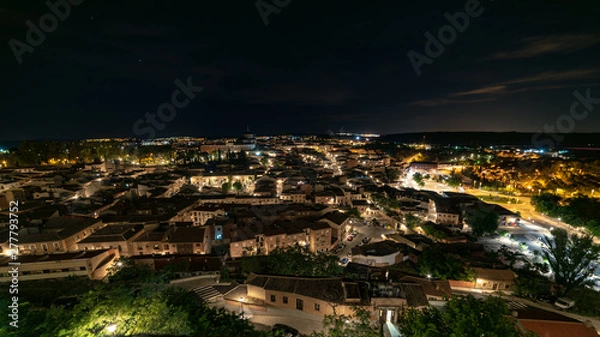 Obraz Nocny widok na dachy Toledo