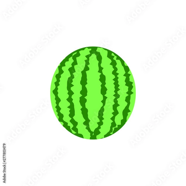 Obraz Round watermelon vector icon isolated on a white background 