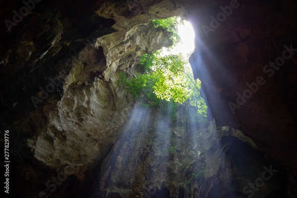 Obraz Backgrounds Light through the cave