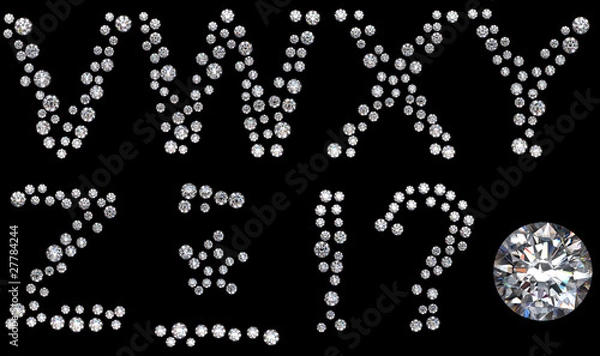 Obraz Diamond V-Z letters and punctuation marks