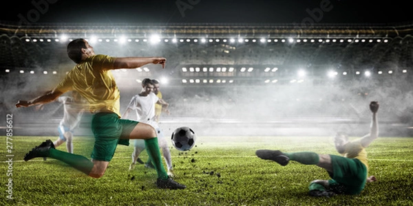 Fototapeta Soccer players in action on a stadium