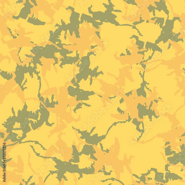 Fototapeta Desert camouflage of various shades of yellow, orange and green colors
