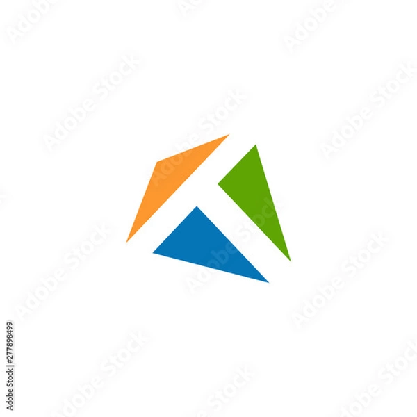 Fototapeta K letter initial logo design vector template