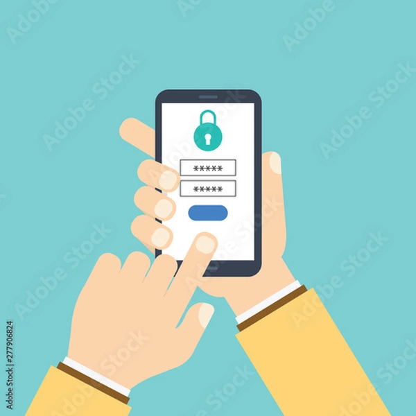 Obraz Mobile phone and application.